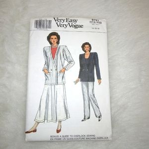 VOGUE 9791 Misses Jacket Skirt Pants Size 14-16-18